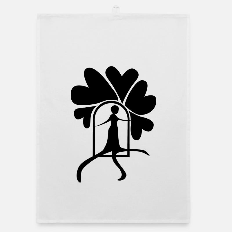 Step out black Organic dish towel