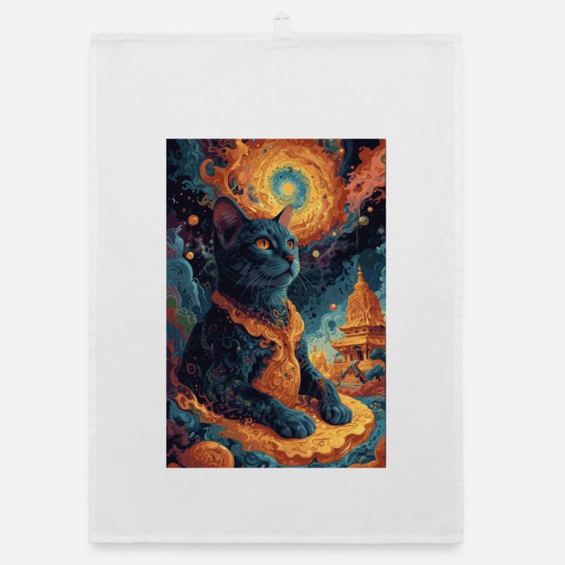 black Buddha1 Organic dish towel