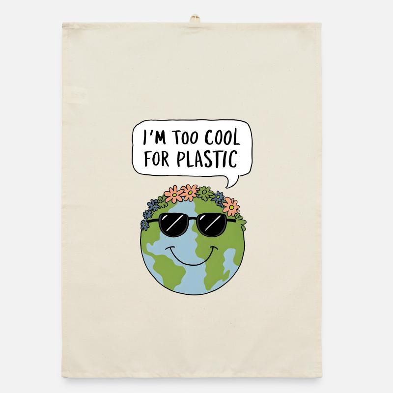 Too Cool for Plastic Organic dish towel