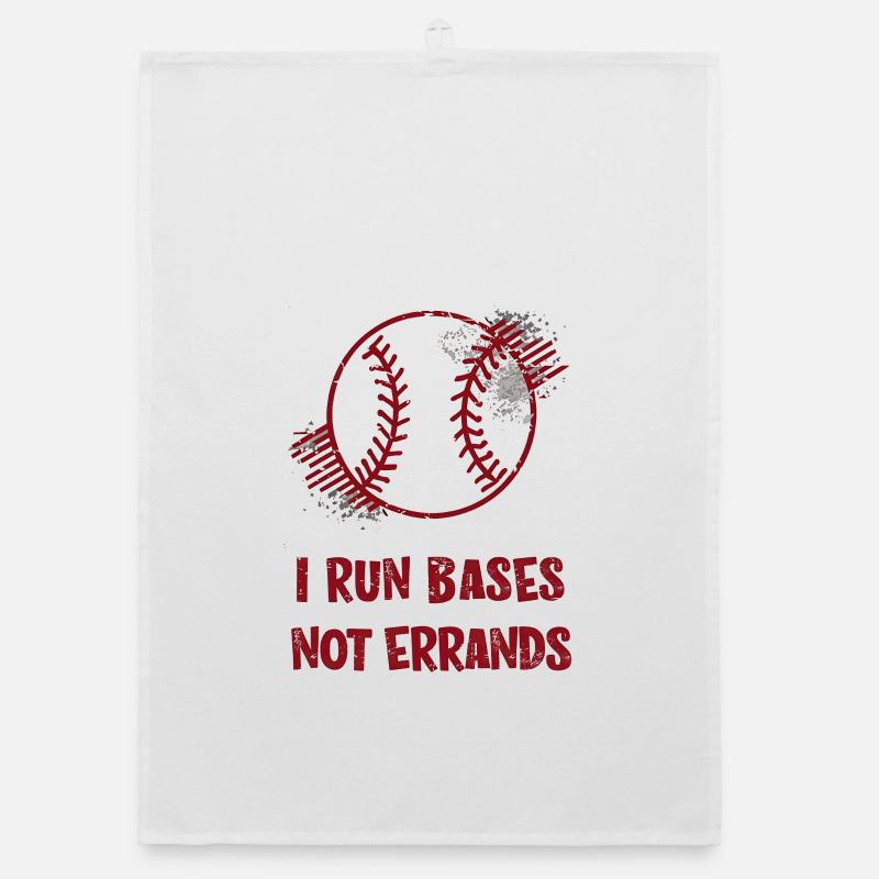 I Run Bases Not Errands Baseball Organic Geschirrtuch