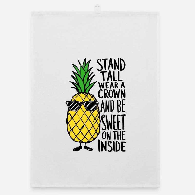 Cool Pineapple with "Stand Tall" Organic Geschirrtuch
