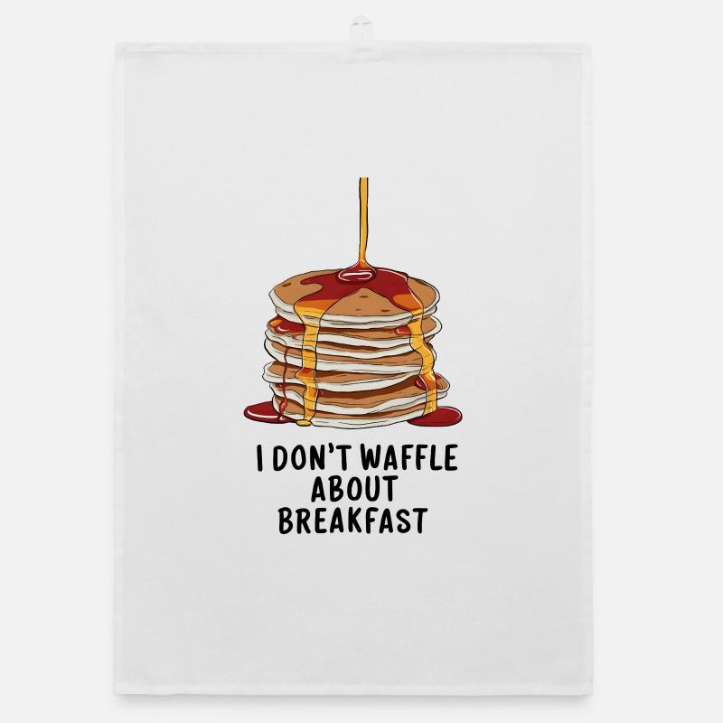 I don't waffle about breakfast Organic dish towel
