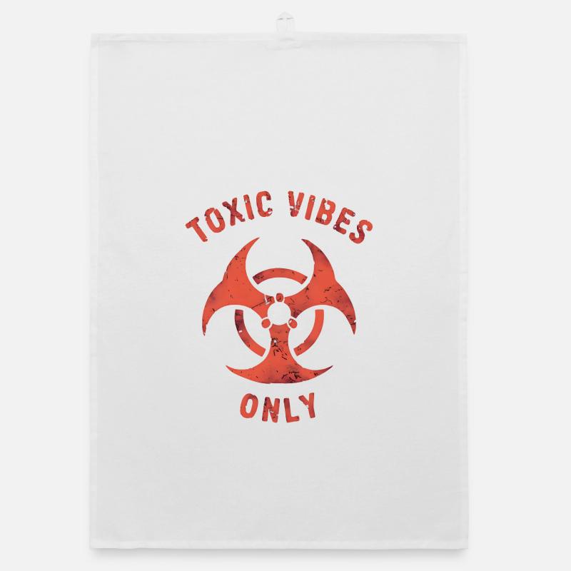Toxic Vibes Only Organic dish towel