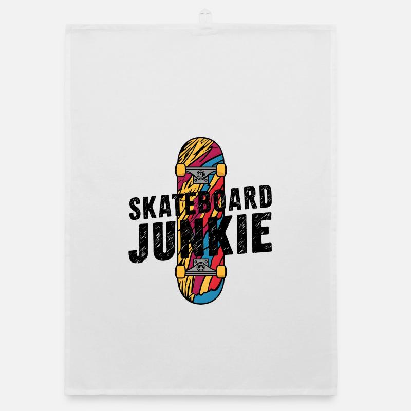 Skateboard Junkie Organic dish towel