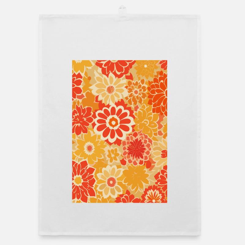 Vintage Blumenmuster Organic Geschirrtuch