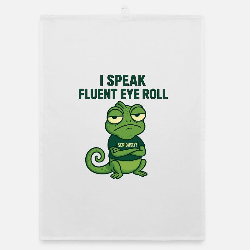 Flowing Eye Rolling Frog Organic dish towel