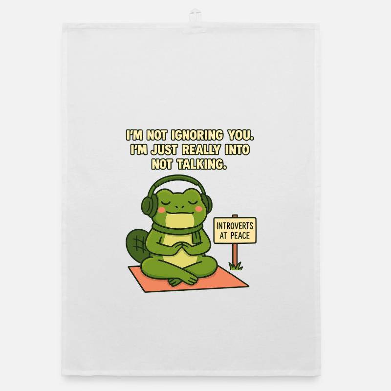 Introvert Frog in Peace Organic dish towel