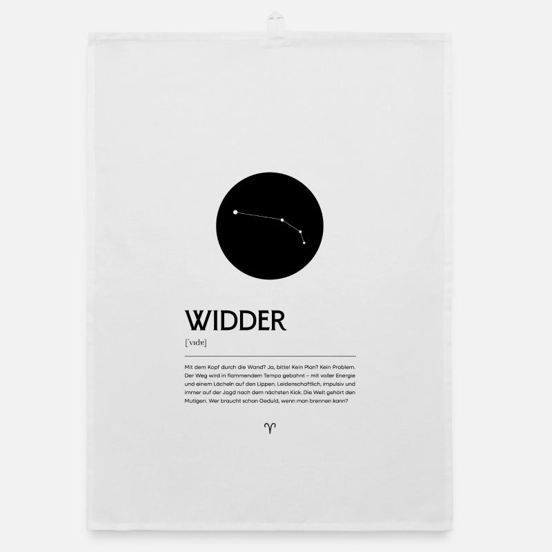 Sternzeichen WIDDER Poster Zodiac Organic Geschirrtuch