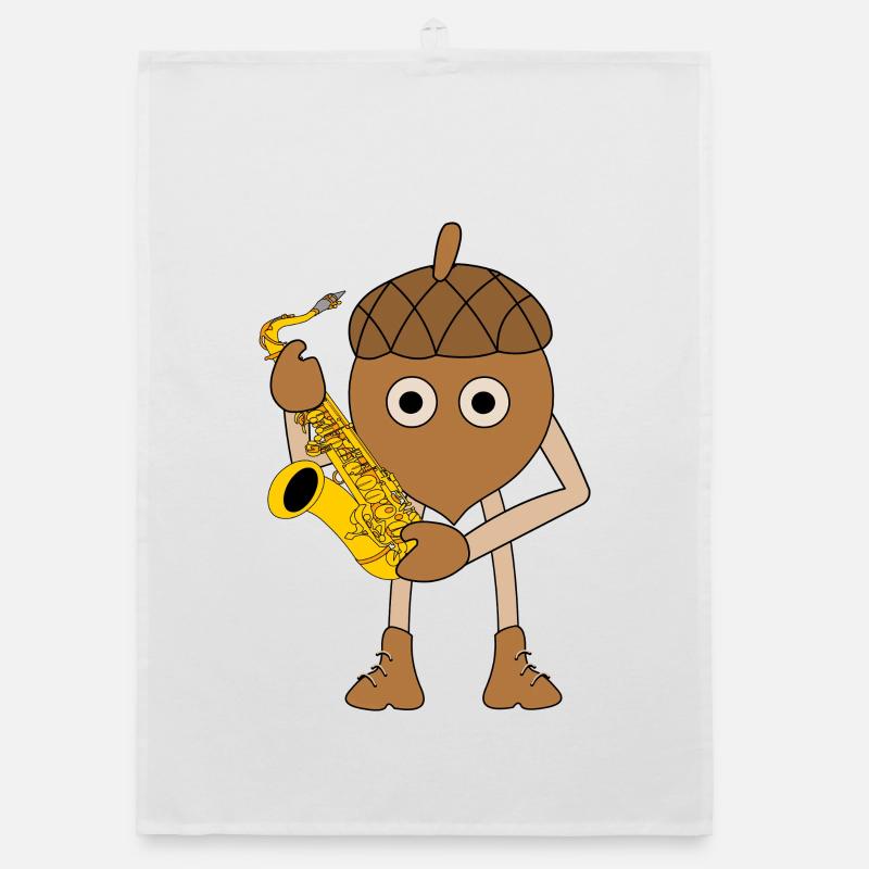 Saxophone Nut Organic dish towel
