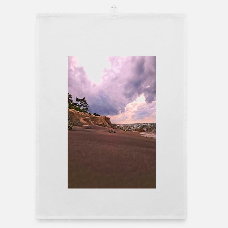 Wild beach Pleśna before the storm Organic dish towel
