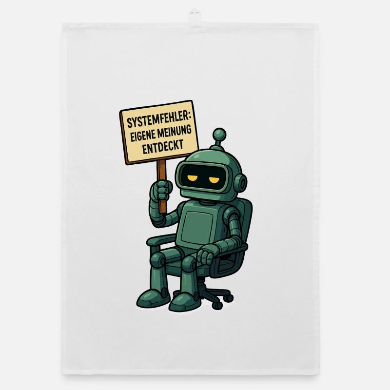 Systemfehler entdeckt – Denk selbst! Roboter Organic Geschirrtuch