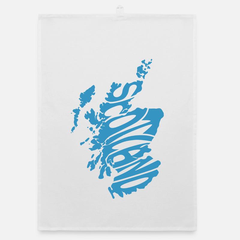 Scotland Map Graphic Organic dish towel