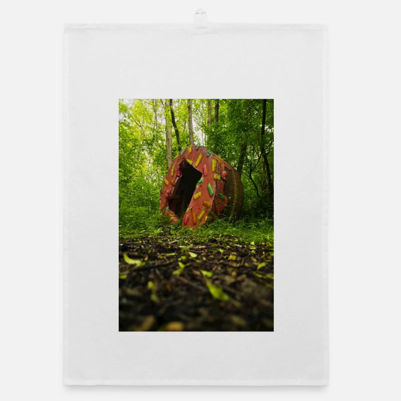 Concrete Cake in a Wild Forest, Mold Forest Organic dish towel