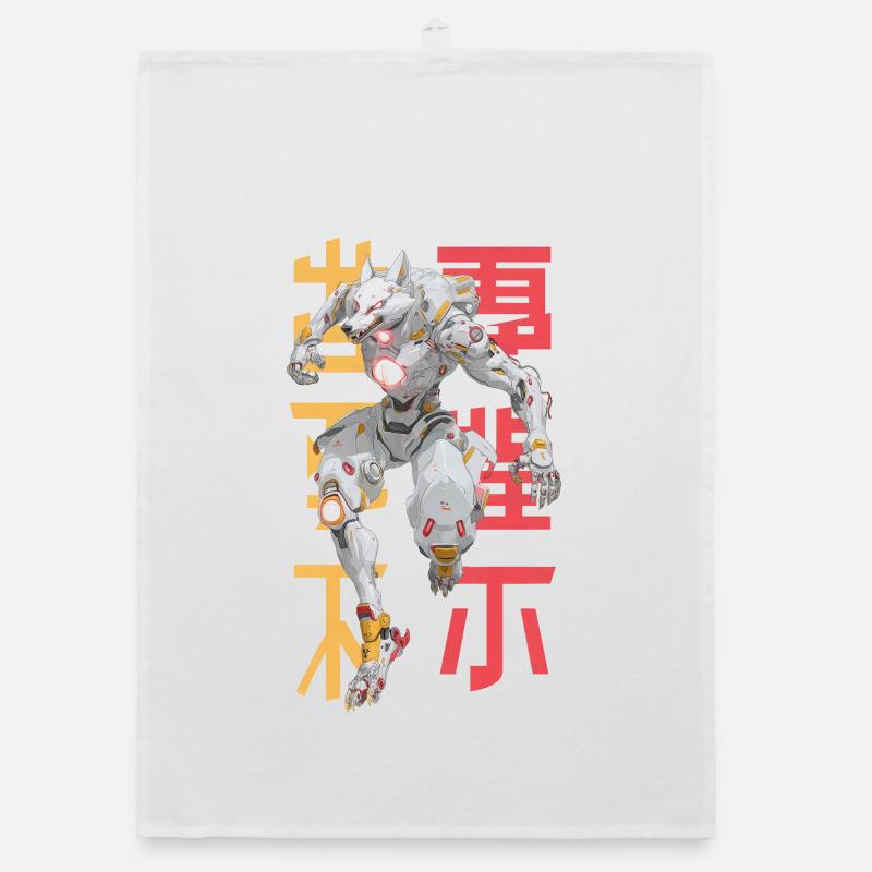 Conception futuriste Wolf Mecha Torchon bio