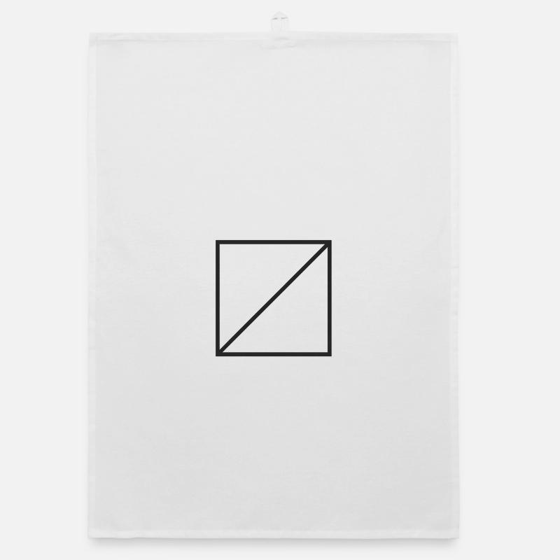 Geometry Lines in a Square Organic dish towel