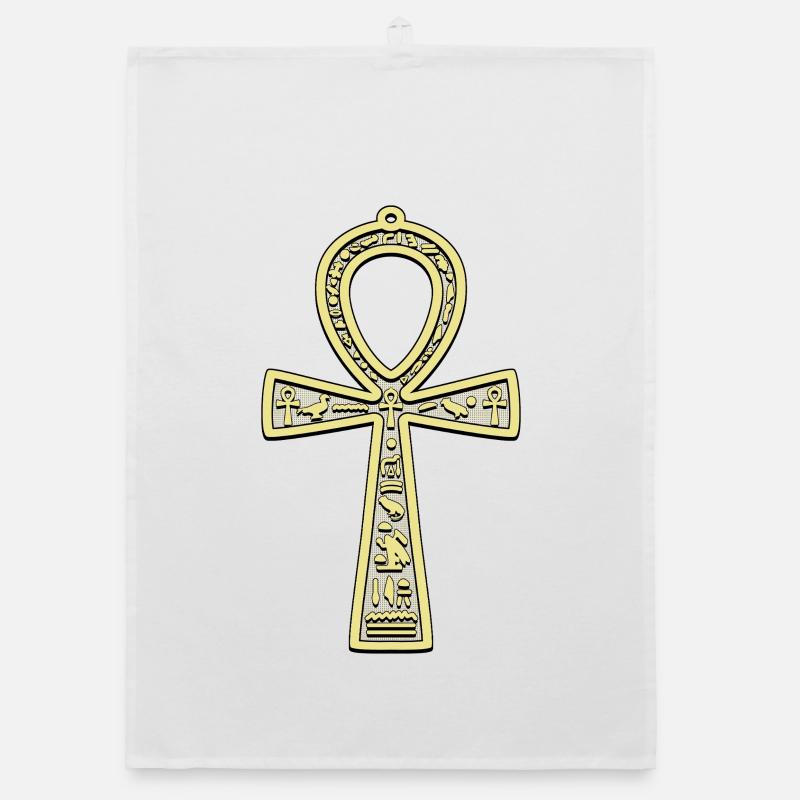 ANKH Egyptian Symbolism Organic dish towel