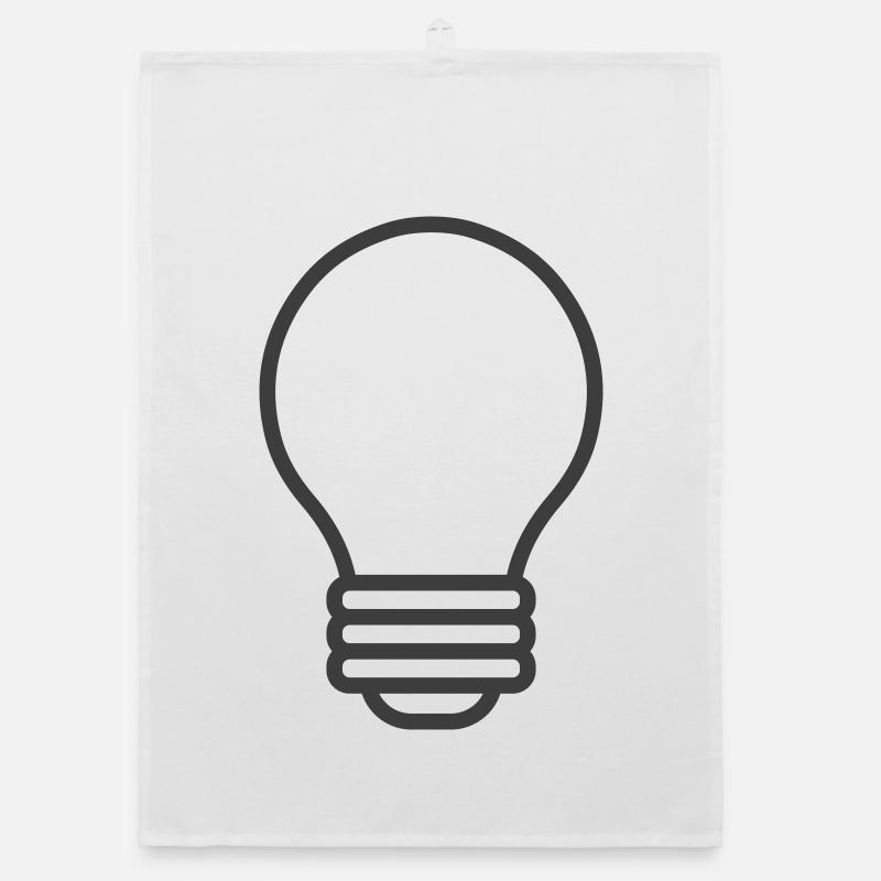 Light Bulb Line Icon Organic dish towel