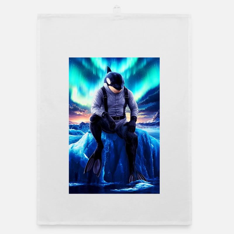 Humanoider Orca-Taucher Organic Geschirrtuch