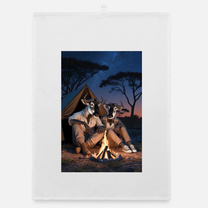 Wildebeest Humanoid Pair Organic dish towel