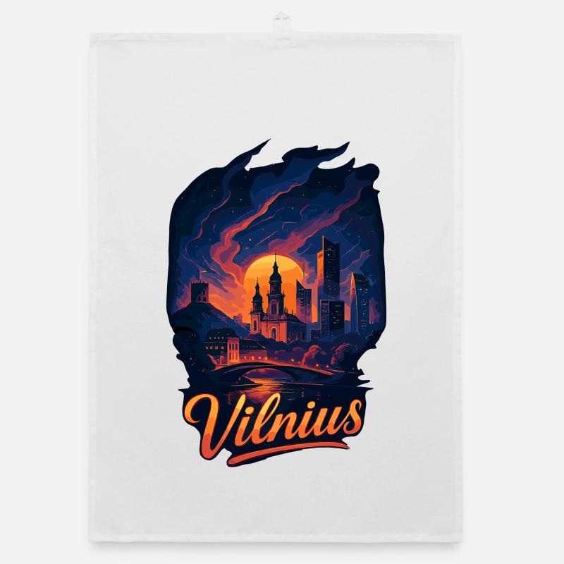 Vilnius Capital Lithuania Baltic Gift Organic dish towel