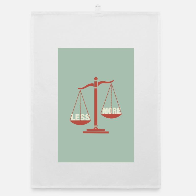 Équilibre entre moins et plus Torchon bio