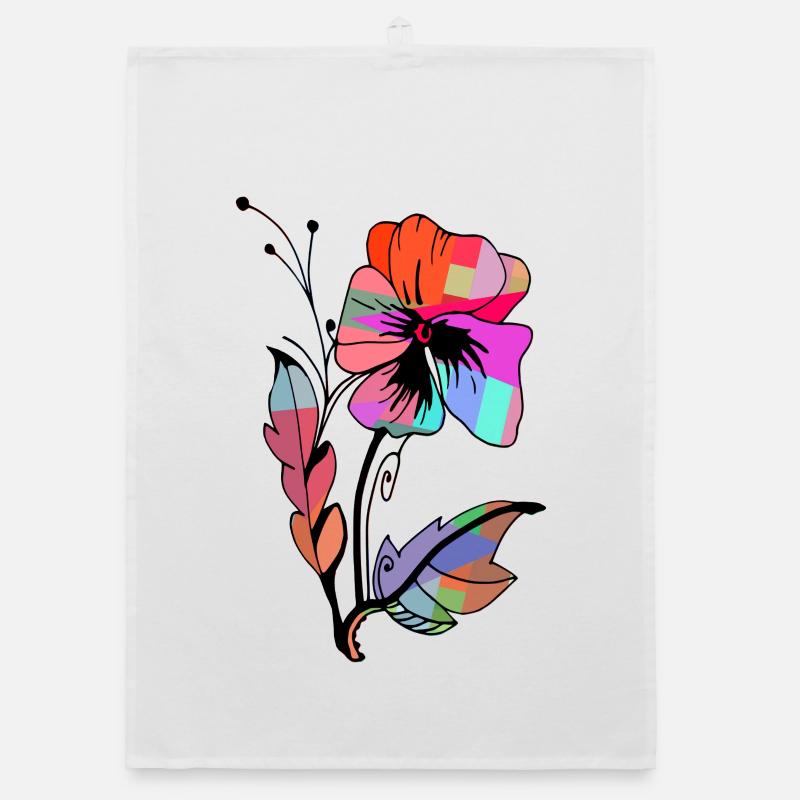 Flower Organic dish towel