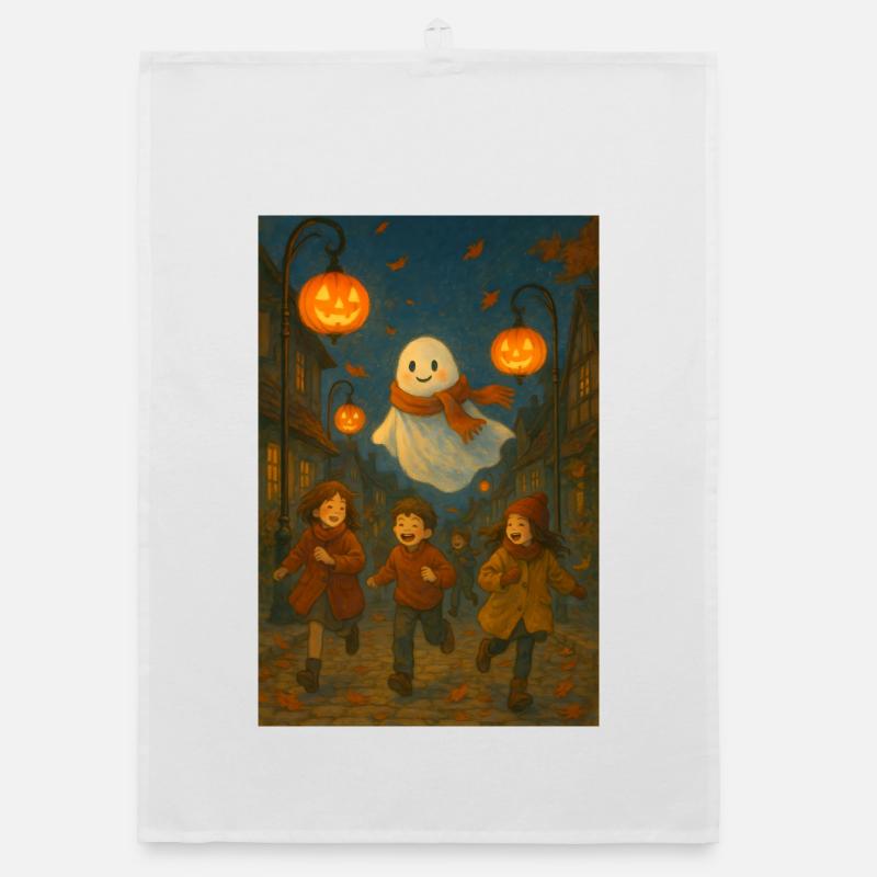 Cute Halloween Ghost Organic dish towel