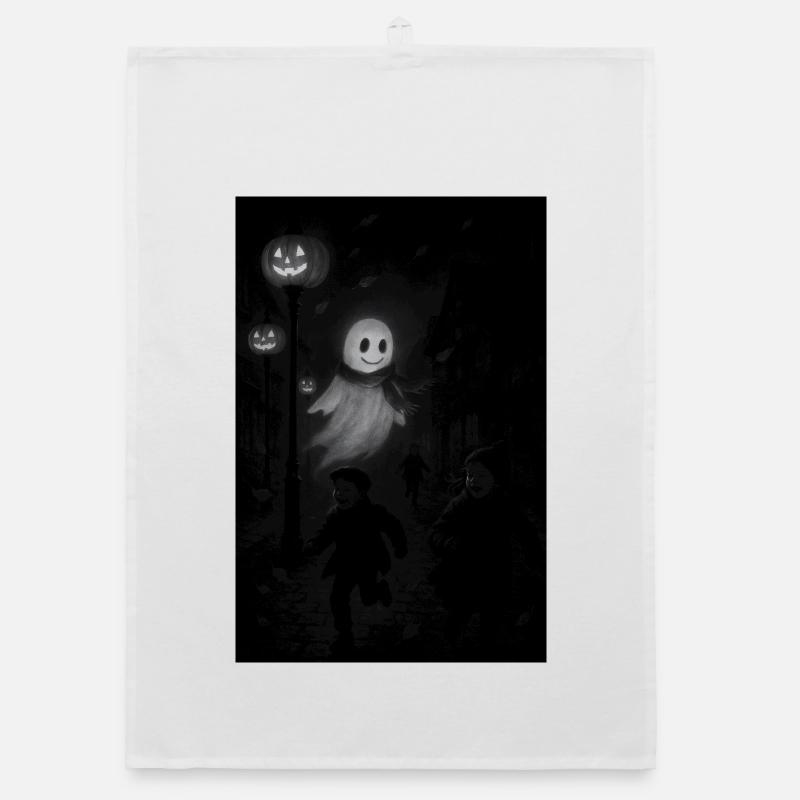 Moonlit Ghost Parade Organic dish towel
