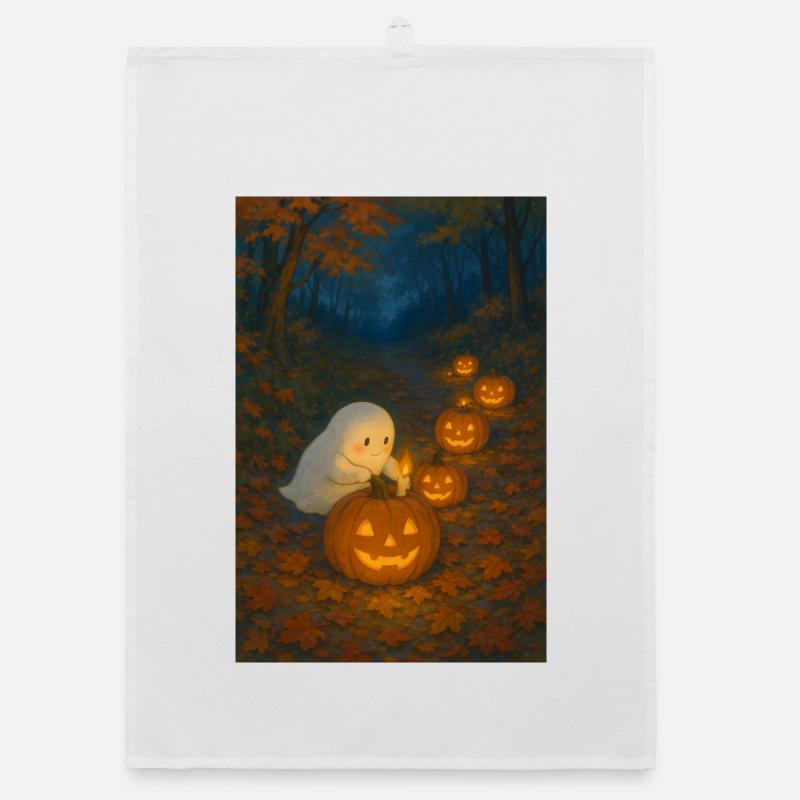 Halloween Ghost Cute Organic dish towel