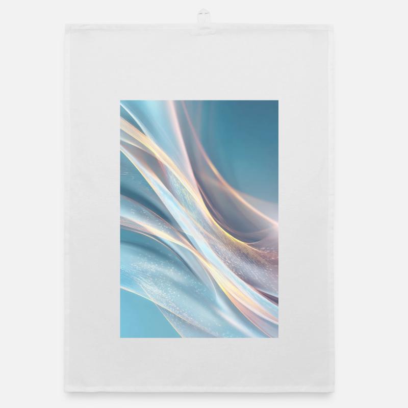 Abstract Light Waves Organic dish towel