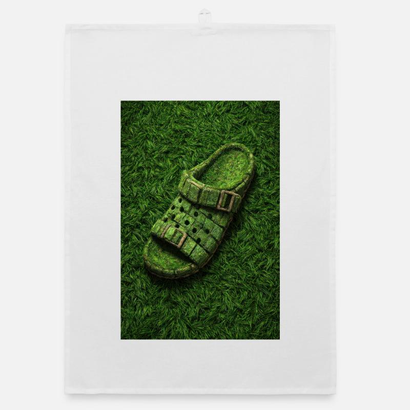 Eco Grass Sandal Design Organic dish towel