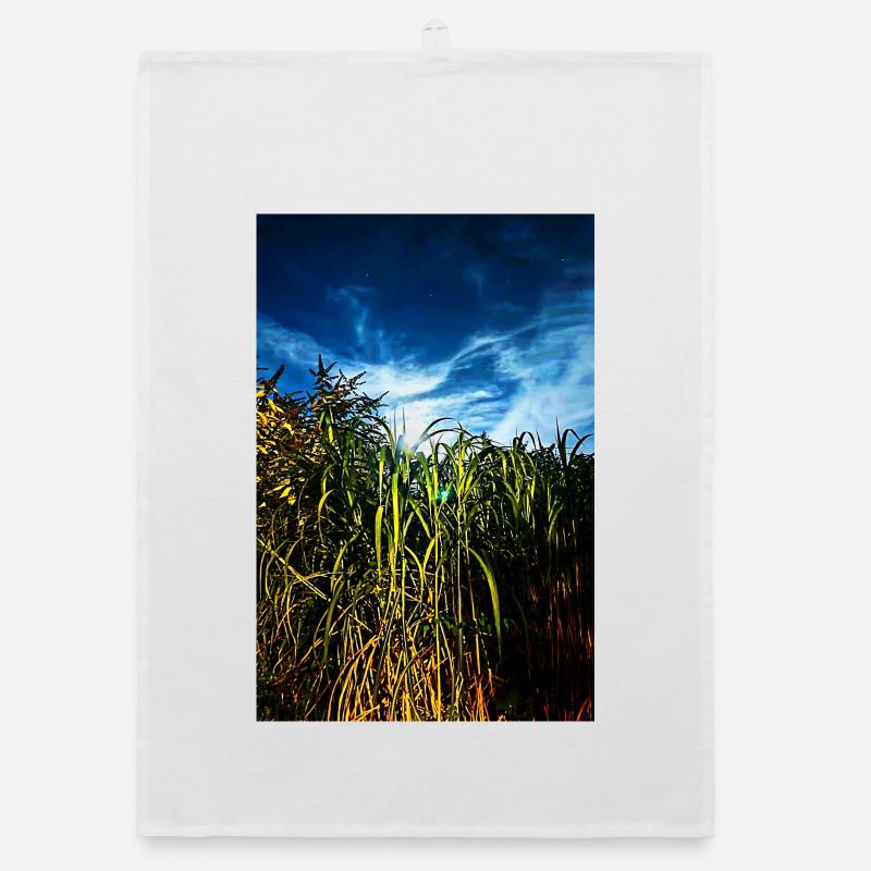 Moonlight in the reed Organic dish towel