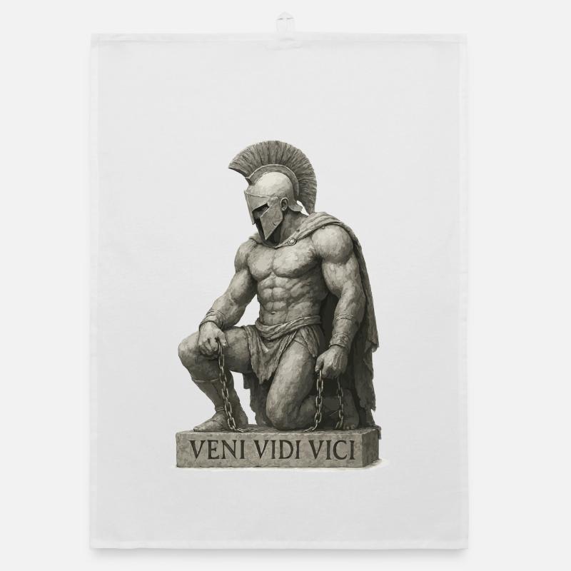 Roman Warrior Gladiator Organic dish towel