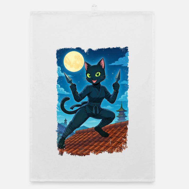 Chat ninja de la lune Torchon bio