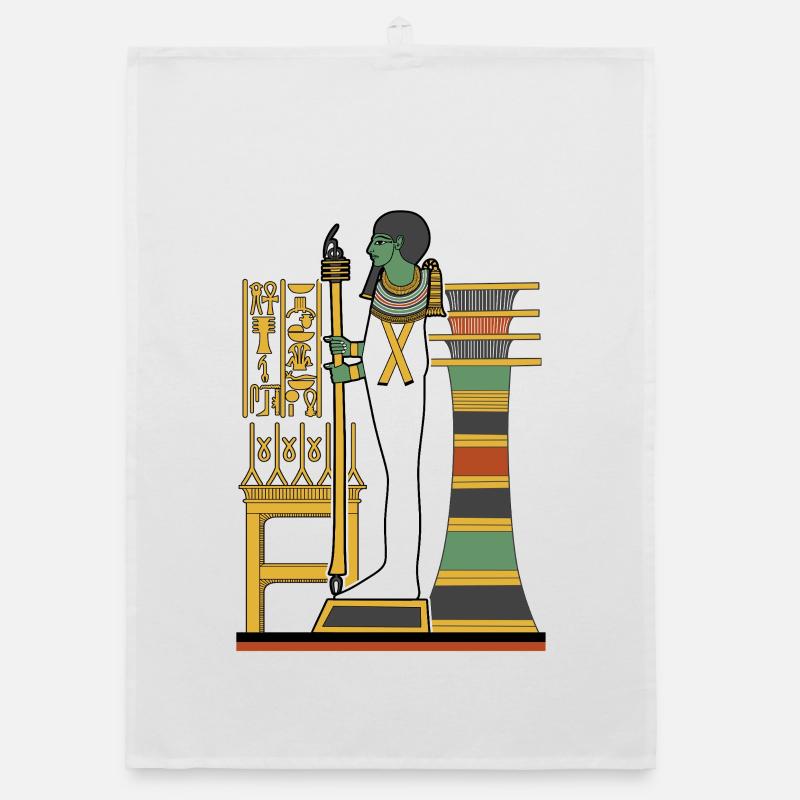 PTAH Gott der Schöpfer und die Handwerker. Organic Geschirrtuch