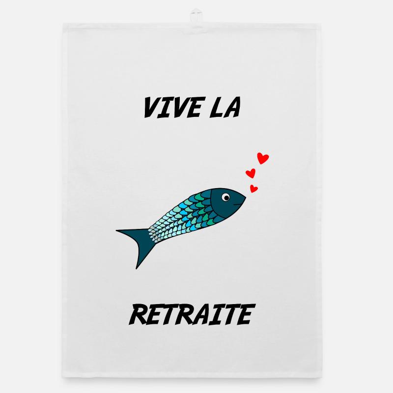 PÊCHE. RETRAITE. RETRAITE. RETRAITEE. POISSON Torchon bio