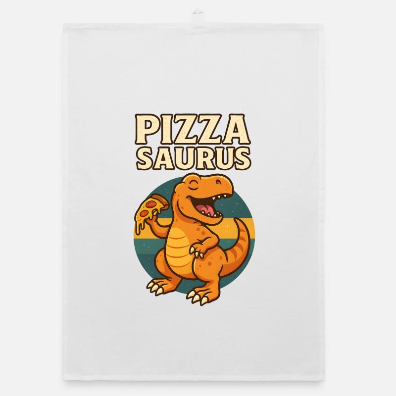 Pizza Saurus Dino avec pizza Torchon bio