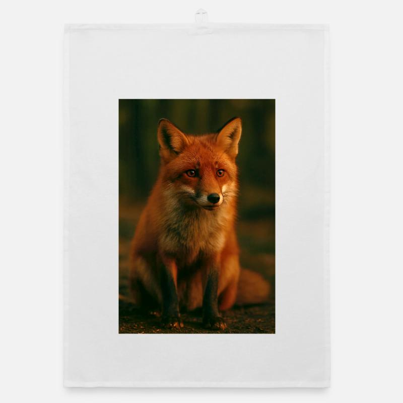 Wilde Tiere, Fuchs Organic Geschirrtuch