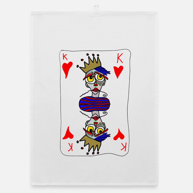 Carte Roi Double Image Style Torchon bio