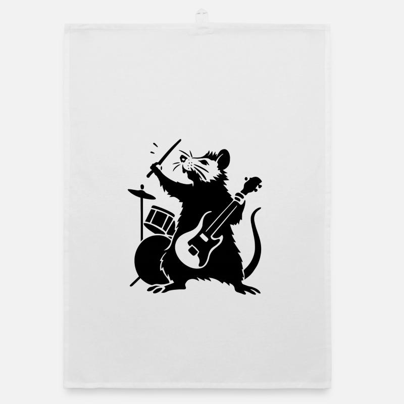 Ratte in einer Band Organic Geschirrtuch