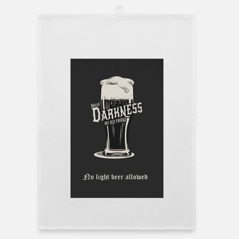 No Light Beer Allowed – Dark Beer Design Organic dish towel