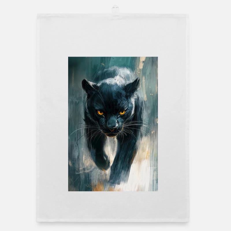 Illustration eines Panthers Organic Geschirrtuch
