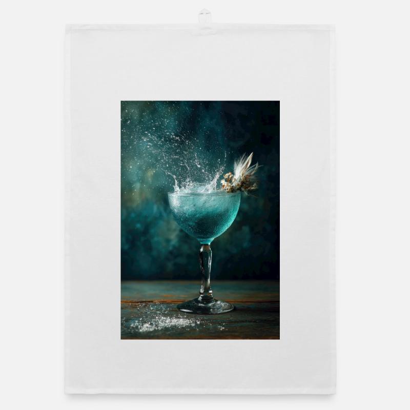 Aqua Splash Coupe Burst Organic Geschirrtuch