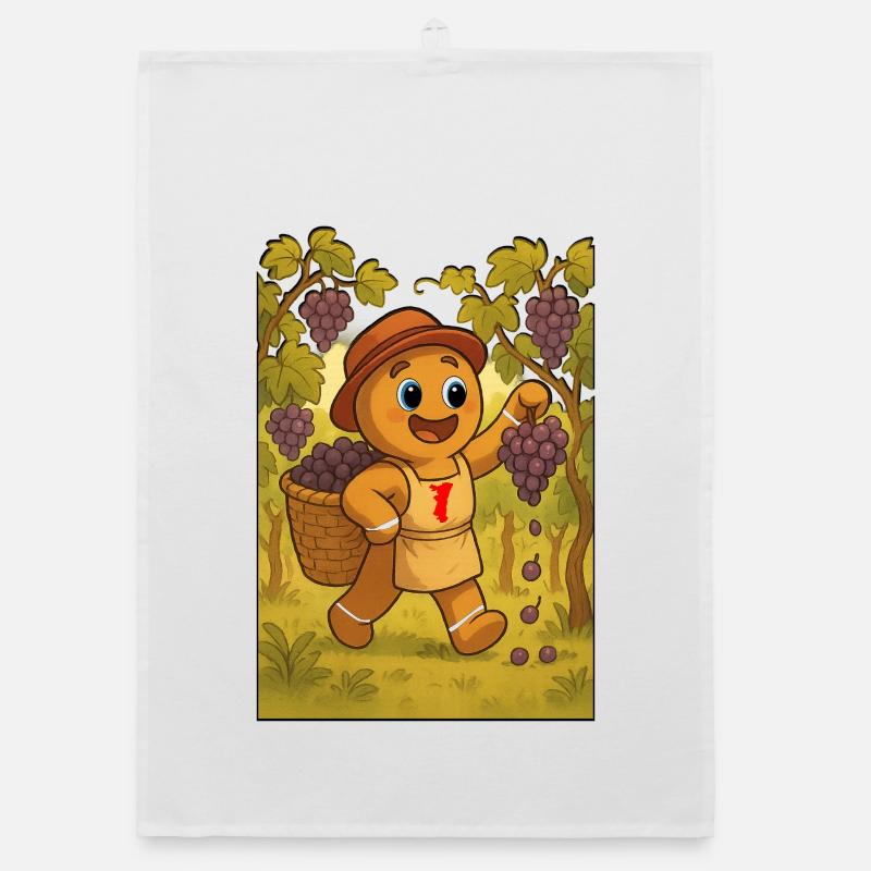 Gingerbread Mannele picker. Alsace Organic dish towel