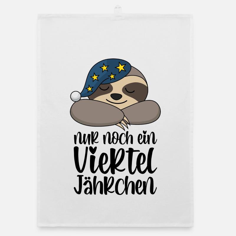 Plus que le quart d’année restant - Cute Sloth Torchon bio