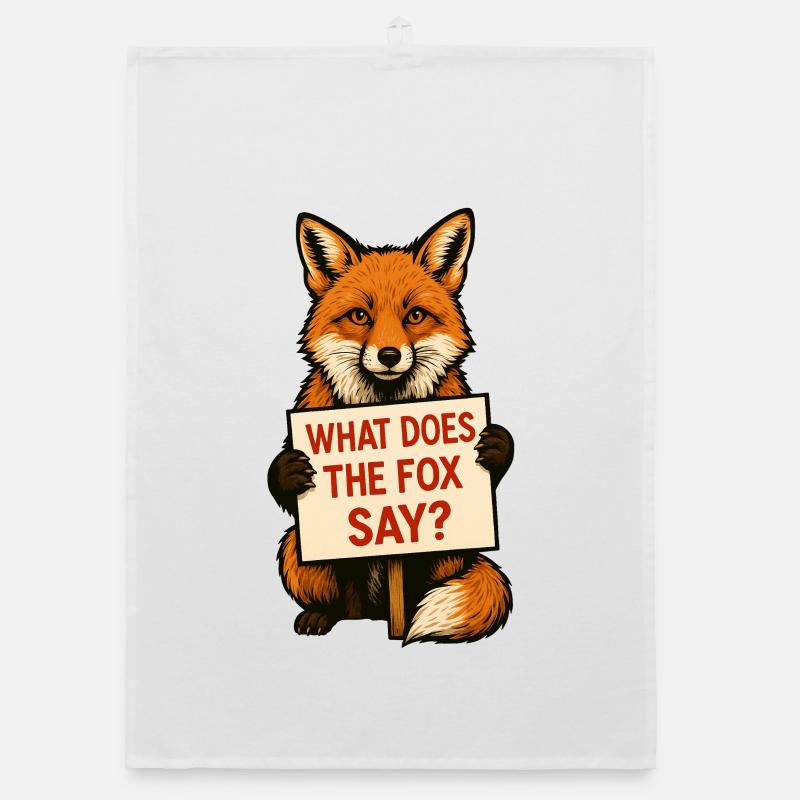 Fox | What does the fox say? Organic dish towel