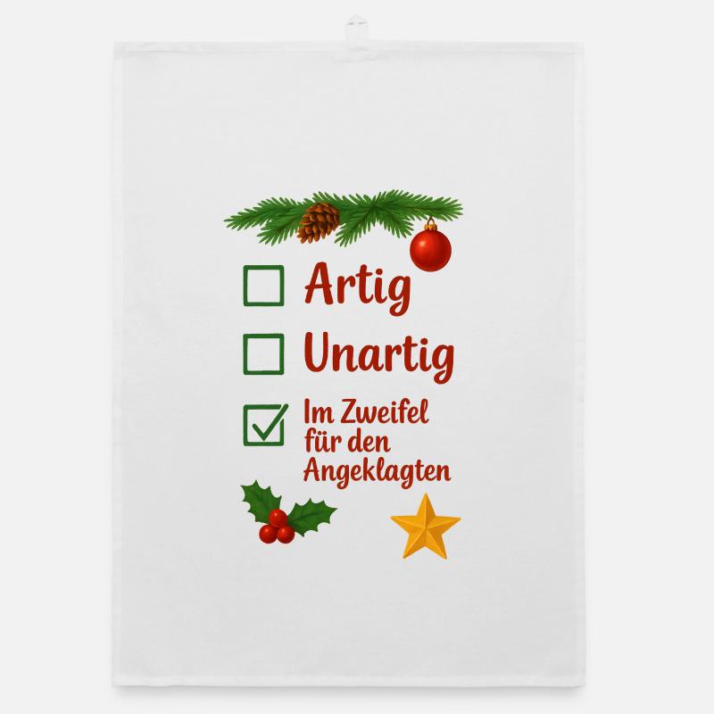 Noël poliment coquin dans le doute Torchon bio