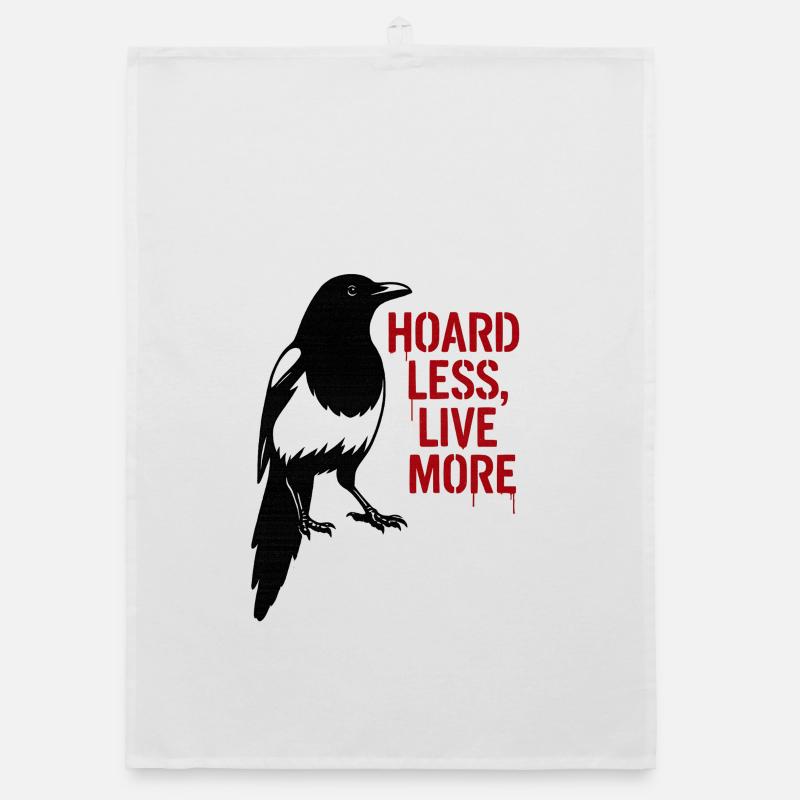 Elster Graffiti Hoard Less Live More Organic dish towel