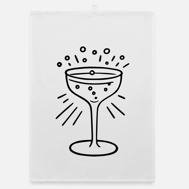 Glass bubbles and radiating lines Organic dish towel