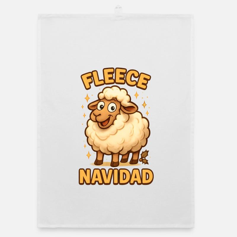 Fleece Navidad Schaf Organic Geschirrtuch